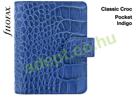 filofax classic croc pocket indigo